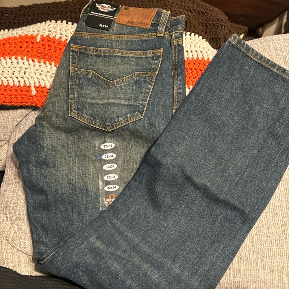 32x34 Harley Davidson jeans black